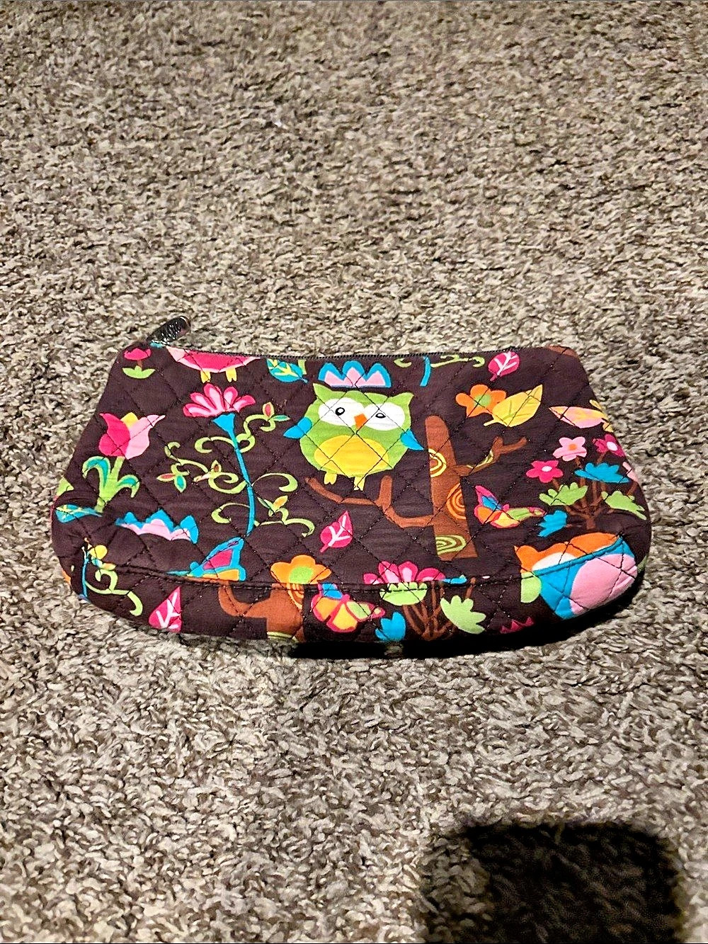 Night Owl Cosmetic Case Floral Brown & Multicolor